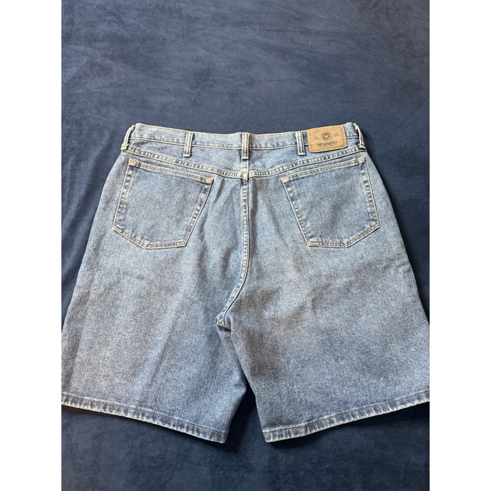Vtg Y2K Wrangler Denim Shorts 38 Light Wash Blue Mens Bermuda 606W1DH